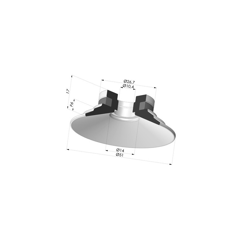 Novacom : Ventouse Plate Série 9 Ø 51MM