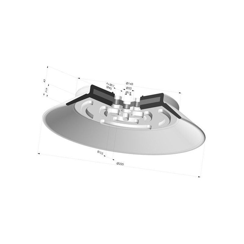 Novacom : Ventouse plate série PFG Ø 225 mm