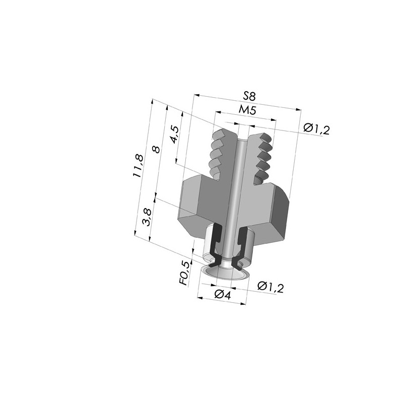 Novacom : Ventouse plate série PFTM Ø 4 mm