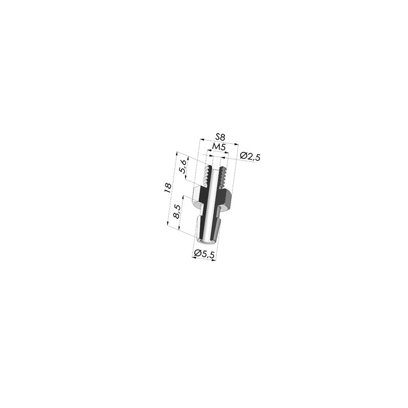 Novacom : Insert Démontable Mâle M5