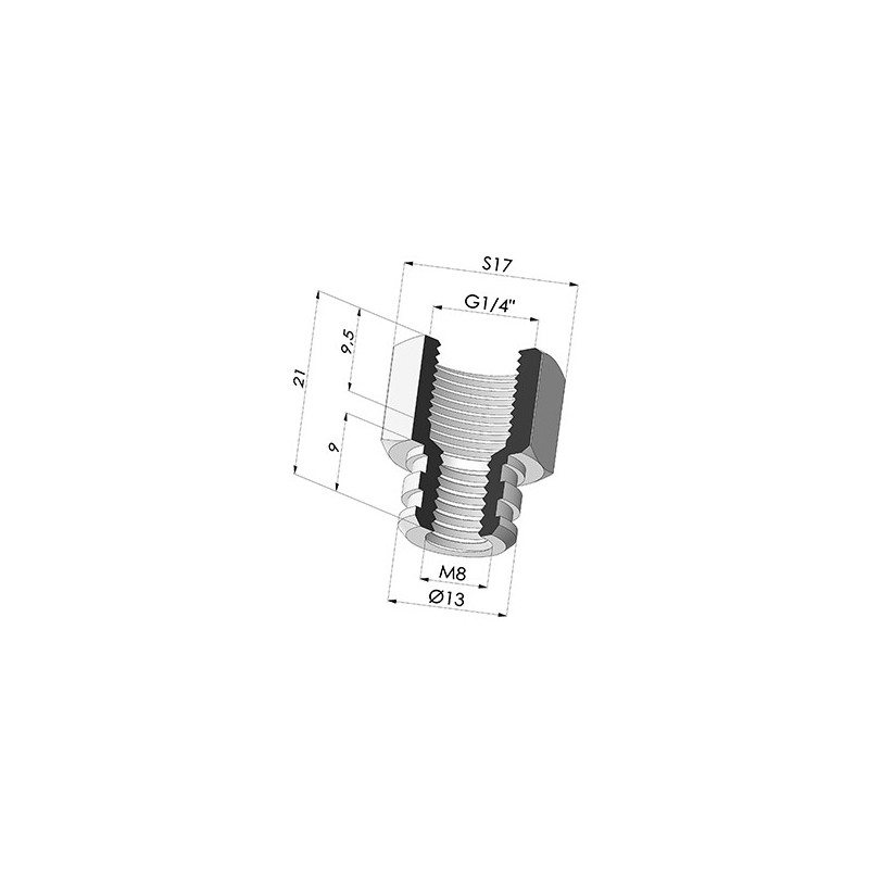 Novacom : Insert Démontable Femelle 1/4G