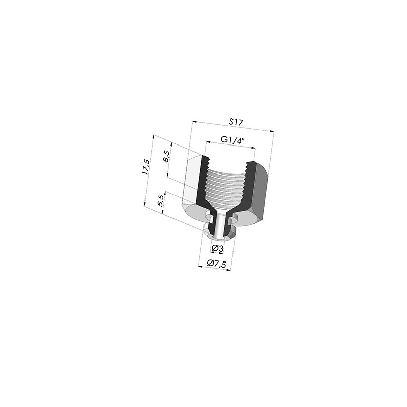 Novacom : Insert Démontable Femelle 1/4G