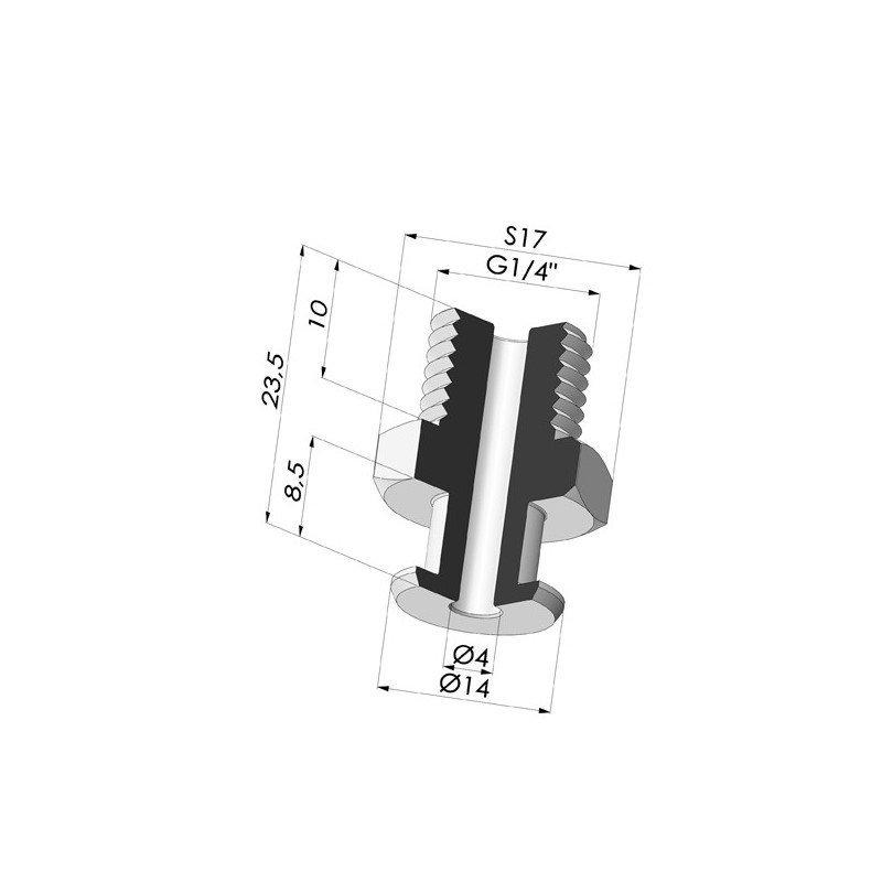 Novacom : Insert Démontable Mâle 1/4G