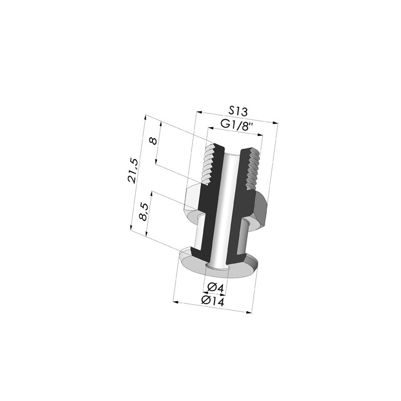 Novacom : Insert Démontable Mâle 1/8G