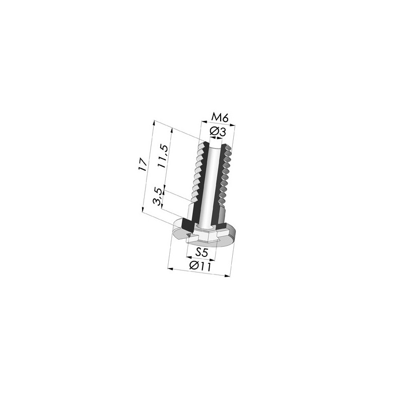 Novacom : Vis M6 - ØTête 11MM - L 17MM