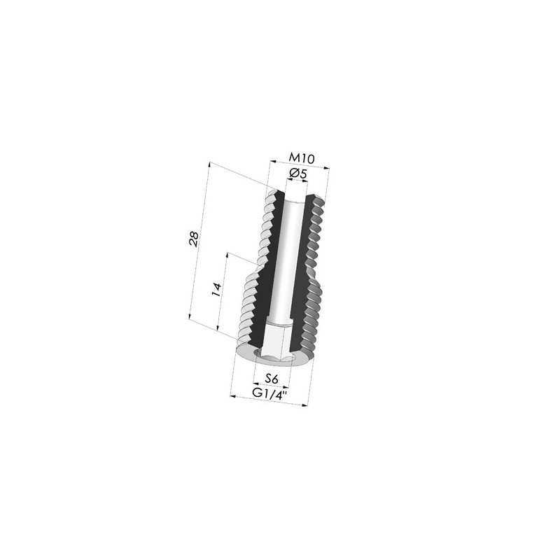 Novacom : Adaptateur - Mâle M10/150 - Mâle G1/4"