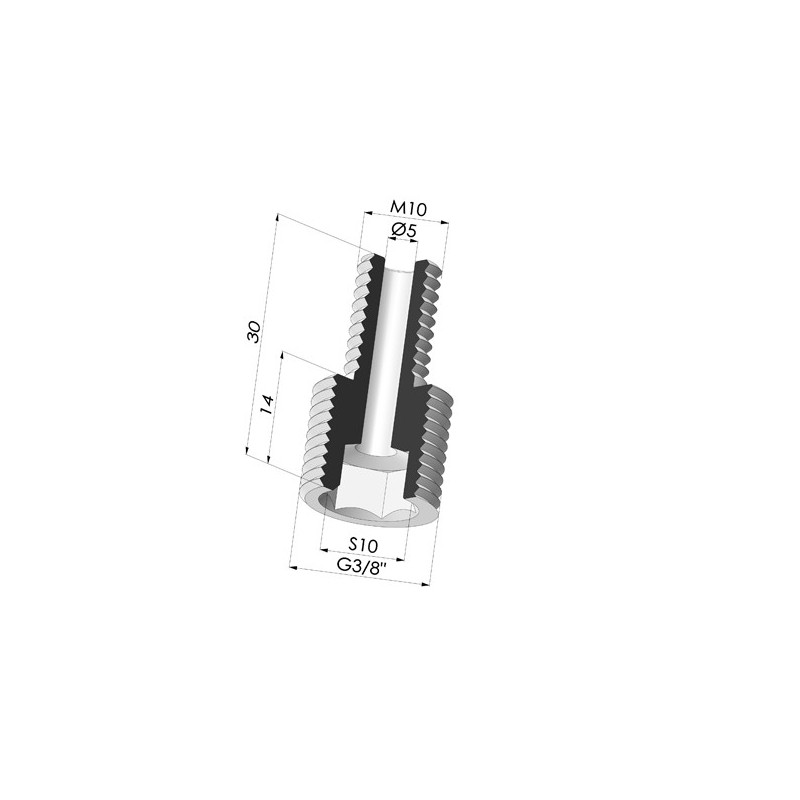 Novacom : Adaptateur - Mâle M10/150 - Mâle G3/8"