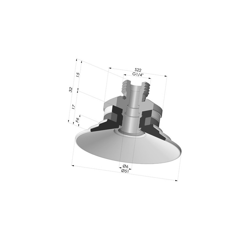 Novacom : Ventouse Plate Série 9 Ø 51MM