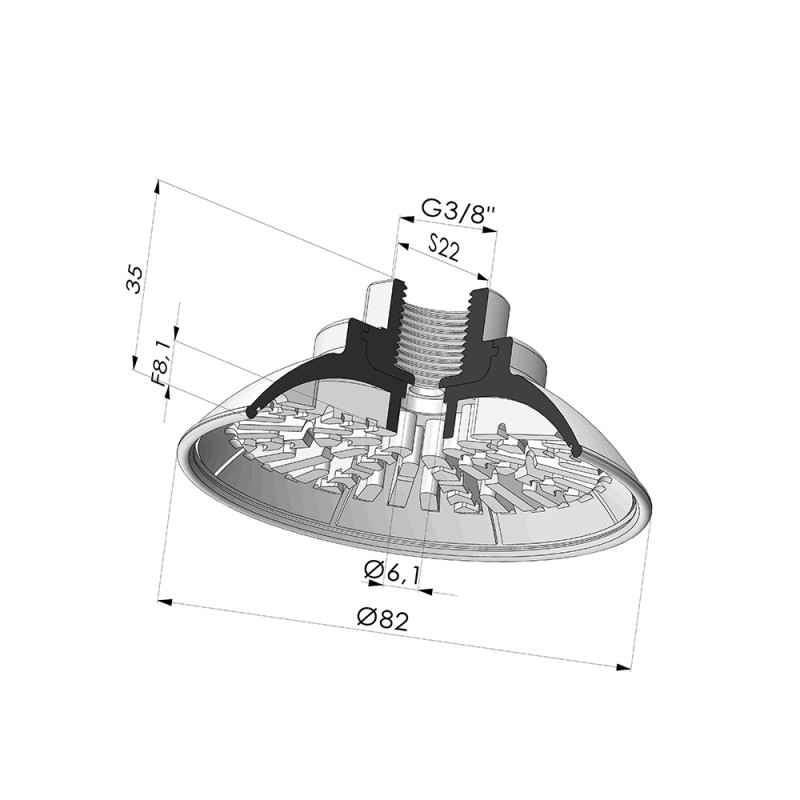 Novacom : Ventouse Plate Série 7R Ø 82MM