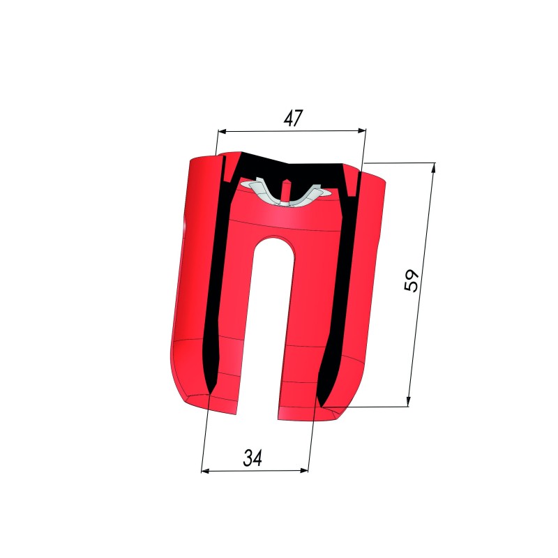 Novacom : Membrane - Øext 47MM - Øint 34MM - H 59MM