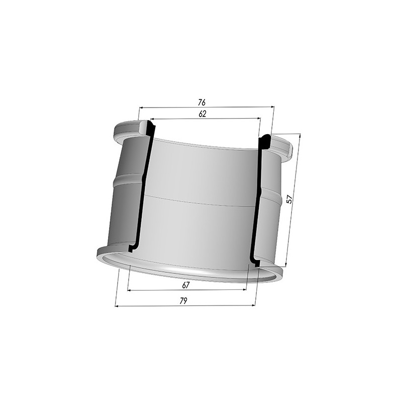 Novacom : Membrane - Øext 79MM - Øint 67MM - H 57MM