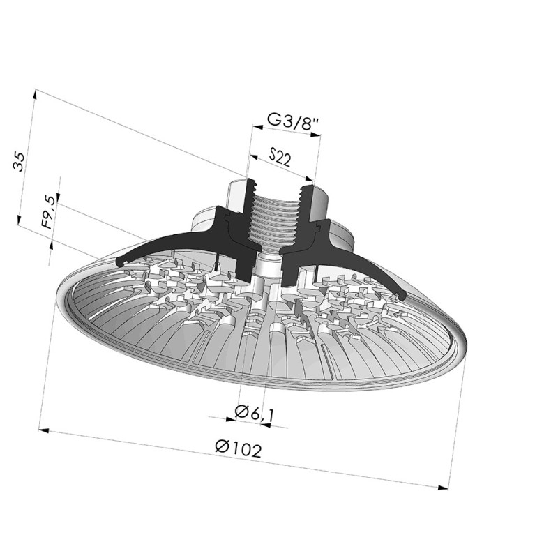 Novacom : Ventouse Plate Série 7R Ø 102MM