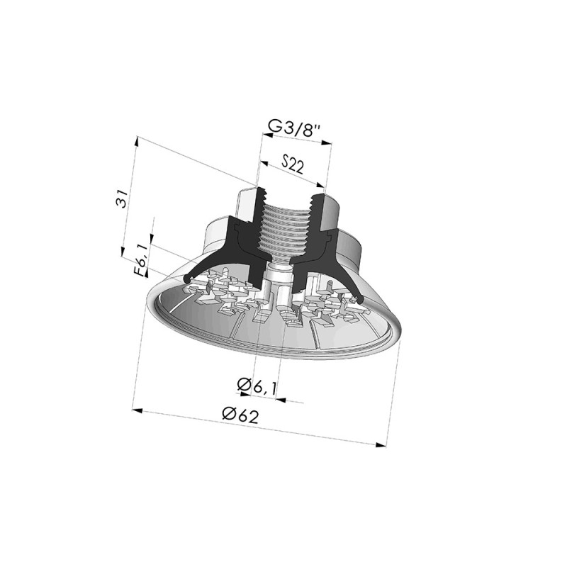 Novacom : Ventouse Plate Série 7R Ø 62MM