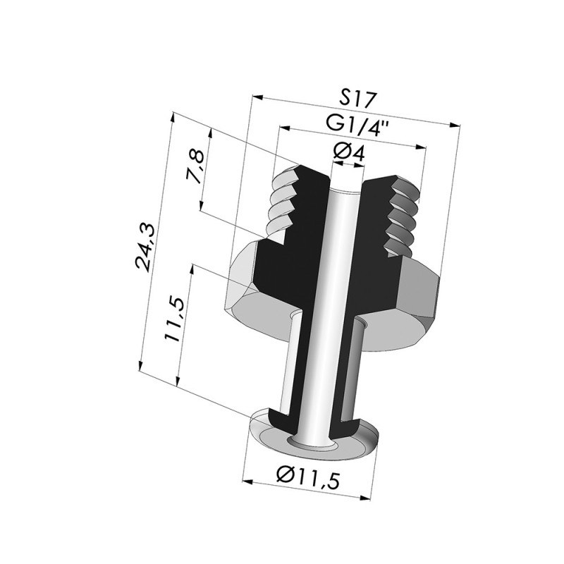 Novacom : Insert Démontable Mâle G1/4"