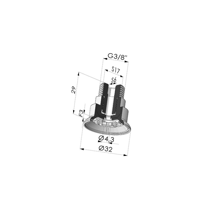 Novacom : Ventouse Plate Série 7R Ø 32MM