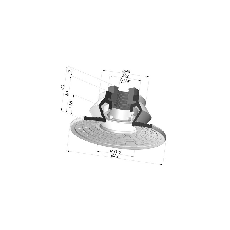 Novacom : Ventouse 1.5 Soufflets Série 8R Ø 85MM