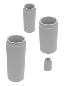 Cartridges for plastic tanks