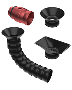 With flexible hose