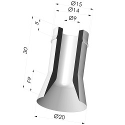 Flat Suction Cup Series 7, Ø 20 mm