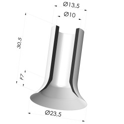 Flat Suction Cup Series 7, Ø 23 mm