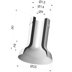 Flat Suction Cup Series 7, Ø 25 mm