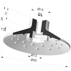 Flat Suction Cup Series 7SB, Ø 54.8 mm
