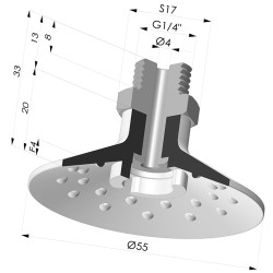 Flat Suction Cup Series 7SB, Ø 54.8 mm with fitting G1/4"