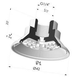 Flat Suction Cup Series 7R, Ø 42 mm