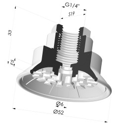 Flat Suction Cup Series 7R, Ø 52 mm