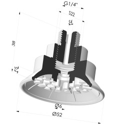 Flat Suction Cup Series 7R, Ø 52 mm