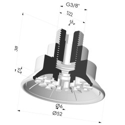 Flat Suction Cup Series 7R, Ø 52 mm