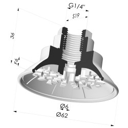 Flat Suction Cup Series 7R, Ø 62 mm