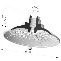 Flat Suction Cup Series 7R, Ø 102 mm