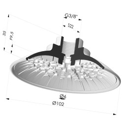 Flat Suction Cup Series 7R, Ø 102 mm