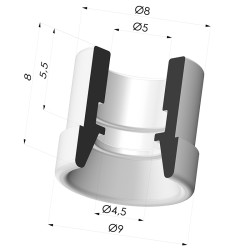 Flat Suction Cup Series 7, Ø 9 mm