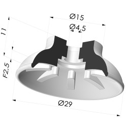 Flat Suction Cup Series 7, Ø 29 mm