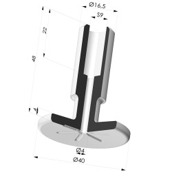 Flat Suction Cup Series 7, Ø 40.2 mm