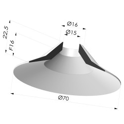 Flat Suction Cup Series 7, Ø 70 mm