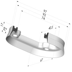 Oblong Suction Cup Series 4, 97x65 mm