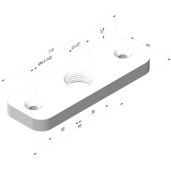 Mounting plate for CVM series vacuum chamber