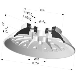 Flat Suction Cup Series 94, Ø 100 mm