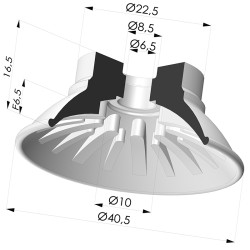 Flat suction cup series 99, Ø 40.5 mm