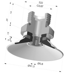 Flat Suction Cup Series 9, Ø 40 mm