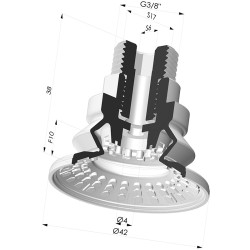 Bellows Suction Cup 1.5 folds Series 8R, Ø 42 mm