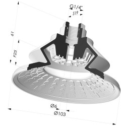 Bellows Suction Cup 1.5 folds Series 8R, Ø 103 mm