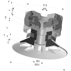 Flat Suction Cup Series 90, Ø 25 mm