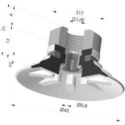 Flat Suction Cup Series 90, Ø 40 mm