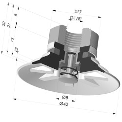 Flat Suction Cup Series 90, Ø 40 mm
