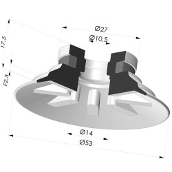 Flat Suction Cup Series 90, Ø 50 mm