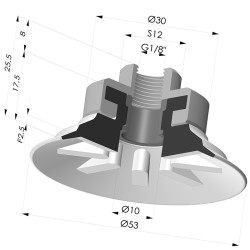 Flat Suction Cup Series 90, Ø 50 mm